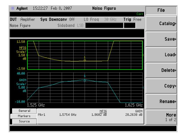 天線低噪聲放大器噪聲系數(shù)測試圖 天線低噪聲放大器噪聲系數(shù)測試圖